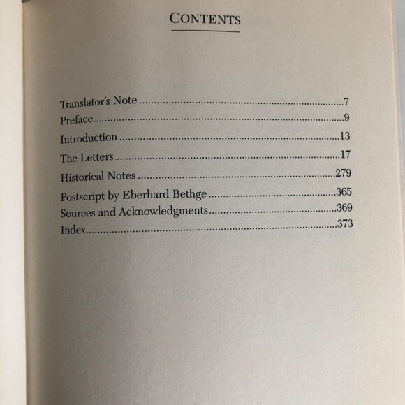 Love Letters From Cell 92 Correspondence Bonhoeffer Wedemeyer 1943-45 Hardcover - Picture 6 of 8